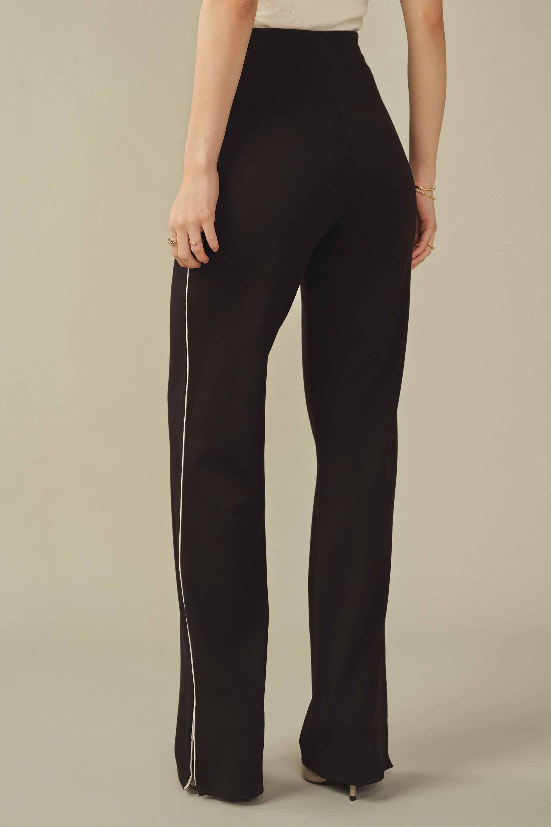 Solid Trousers in Black, Black, image 4